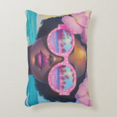 トロピカル美しいインピンクシェード アクセントクッション (正面(垂直))