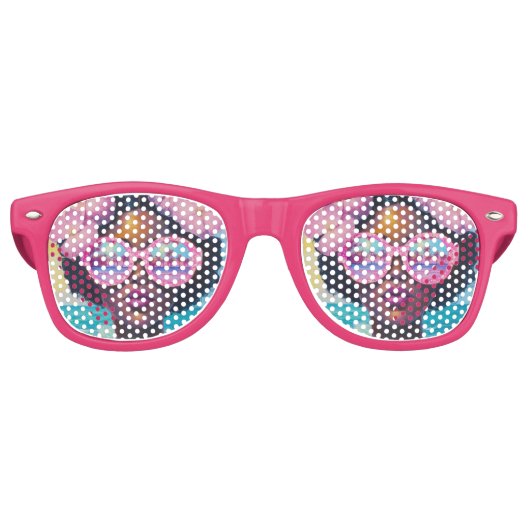 トロピカル美しいインピンクシェード レトロサングラス (正面)