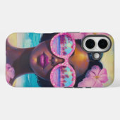 トロピカル美しいインピンクシェード Case-Mate iPhoneケース (裏面 (横))