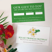 トロピカル美しいビジネスフランギパニロイヤリティ 紹介カード