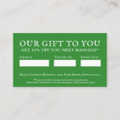 トロピカル美しいビジネスフランギパニロイヤリティ 紹介カード (裏面)