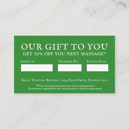 トロピカル美しいビジネスフランギパニロイヤリティ 紹介カード (裏面)