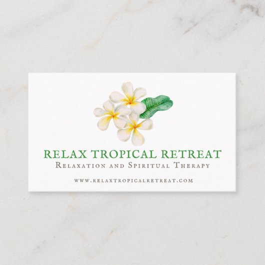 トロピカル美しいビジネスフランギパニロイヤリティ 紹介カード (正面)