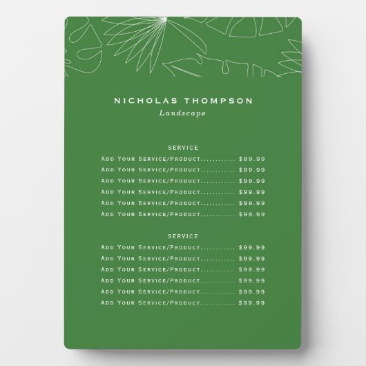 トロピカル自動車の詳細サービス価格一覧 フォトプラーク (正面)