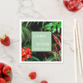 トロピカル自然フローラモダン、カ結婚ラー、 スタンダードカクテルナプキン (インサイチュ)