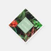 トロピカル自然フローラモダン、カ結婚ラー、 スタンダードカクテルナプキン (角)