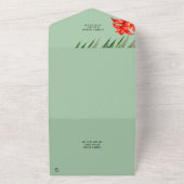 トロピカル自然フローラ、色モダン、結婚s オールインワン招待状 (外側)