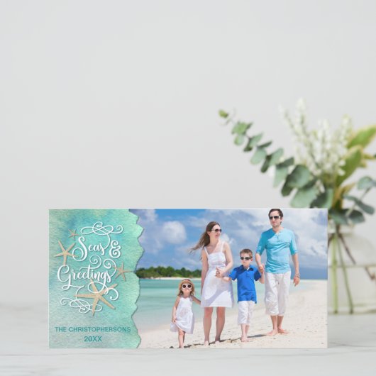 トロピカル航海のまたはシーソンの挨拶2枚の写真 シーズンカード (スタンド正面)