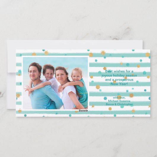 トロピカル航海のまたはシーソンの挨拶2枚の写真 シーズンカード (裏面)