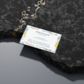 トロピカル葉およびオーガニックシェイプのパターン 名刺