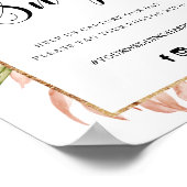 トロピカル葉アーチフレームOhスナップハッシュタグ記号 ポスター (角)