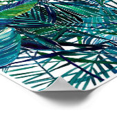 トロピカル葉アートプリント ポスター (角)