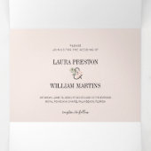 トロピカル葉ウェディングRSVP QRコード詳細写真 三つ折り招待状 (内部中)