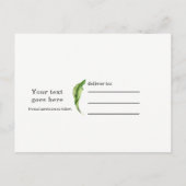 トロピカル葉エレガントな結婚式 案内ポストカード (裏面)