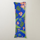 トロピカル葉オンブルー ボディピロー (正面縦)