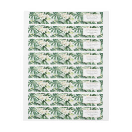 トロピカル葉オーキッドジャングル差出人住所 ラップアラウンドラベル