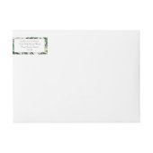 トロピカル葉オーキッドジャングル差出人住所 ラップアラウンドラベル (正面)