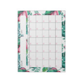 トロピカル葉カレンダーのメモ帳 ノートパッド (回転)