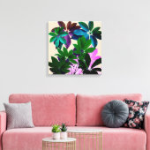 トロピカル葉キャンバスプリント キャンバスプリント (インサイチュ (リビング))