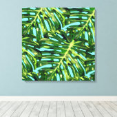 トロピカル葉キャンバス印刷 キャンバスプリント (インサイチュ (ウッドフロア))
