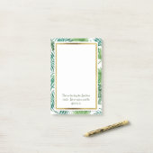 トロピカル葉キリスト教聖書聖句の投稿 ポストイット (デスク上)