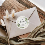 トロピカル葉グリーグリーン結婚ズSip Hooray ラウンドシール<br><div class="desc">このトロピカル葉グリーンクラシックスはホー結婚レーの園区のラウンドのステッカーはシンプルに最適で結婚ある。デザインは美しい色彩の鮮やか緑の葉金ゴールドのジオメトリックフレームを飾る。</div>