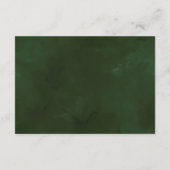 トロピカル葉グリーンウェディングQRコード付きRSVP エンクロージャーカード (裏面)