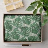 トロピカル葉グリーンモンステラ 薄葉紙 (ギフト)