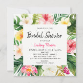トロピカル葉シティスクエアブライダルシャワー招待 招待状 (正面)