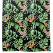 トロピカル葉シャワーカーテン シャワーカーテン (正面)