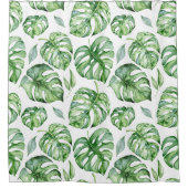 トロピカル葉シャワーカーテン シャワーカーテン (正面)