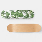 トロピカル葉ジャングルのパターン#12 (2020年版) スケートボード (横)