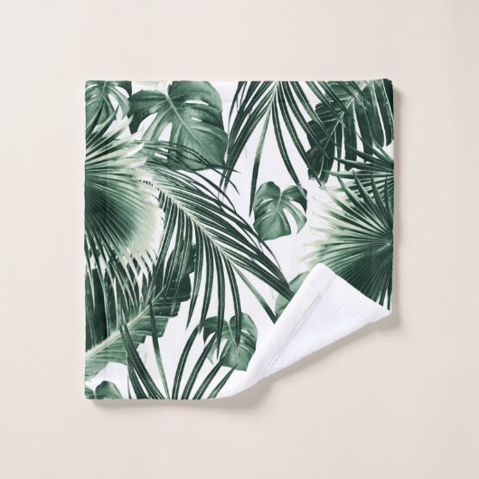トロピカル葉ジャングルの夢#7 #tropical #decor # バスタオルセット (ウォッシュタオル)