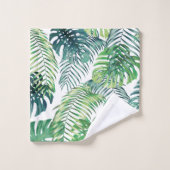 トロピカル葉ジャングルボタニカルバスタオルセット バスタオルセット (ウォッシュタオル)