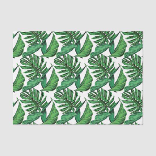 トロピカル葉スケッチスクラップデコパージュ 薄葉紙 (正面)