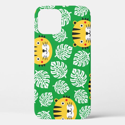 トロピカル葉タイガーキッドパターン Case-Mate iPhoneケース (裏面)