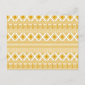 トロピカル葉タイガー金ゴールドワイルドワン誕生日 インビテーションポストカード (裏面)