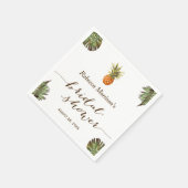 トロピカル葉パインアップルサマーブライダルシャワー スタンダードカクテルナプキン (角)