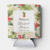 トロピカル葉パインアップルブライダルシャワーのお気に入り 缶クーラー (裏面)