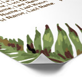 トロピカル葉パインアップル20テーブル座席表 ポスター (角)