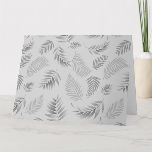 トロピカル葉パターン5 サンキューカード (正面)