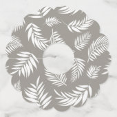 トロピカル葉パターン9 ワイングラスタグ (正面)