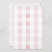 トロピカル葉パーティープール誕生日ピンク 招待状 (裏面)