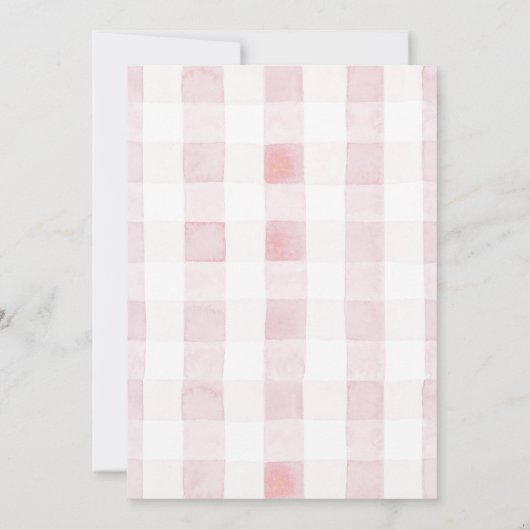 トロピカル葉パーティープール誕生日ピンク 招待状 (裏面)