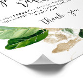 トロピカル葉パームおむつラッフルポスター ポスター (角)