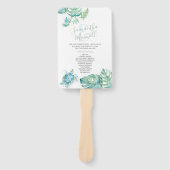 トロピカル葉パームウミガメ結婚ズ ハンドファン (正面)