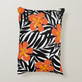 トロピカル葉パームスタイル、ヴィンテージアップリケ。 アクセントクッション (裏面(縦))