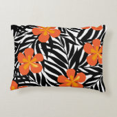 トロピカル葉パームスタイル、ヴィンテージアップリケ。 アクセントクッション (裏面)