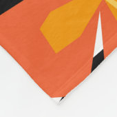 トロピカル葉パームスタイル、ヴィンテージアップリケ。 フリースブランケット (角)