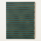 トロピカル葉パームストライプフォイル結婚ズ プランナー手帳 (裏面)